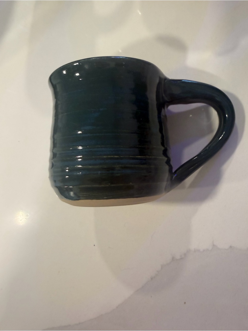 Handmade Dark Teal Ceramic Mug